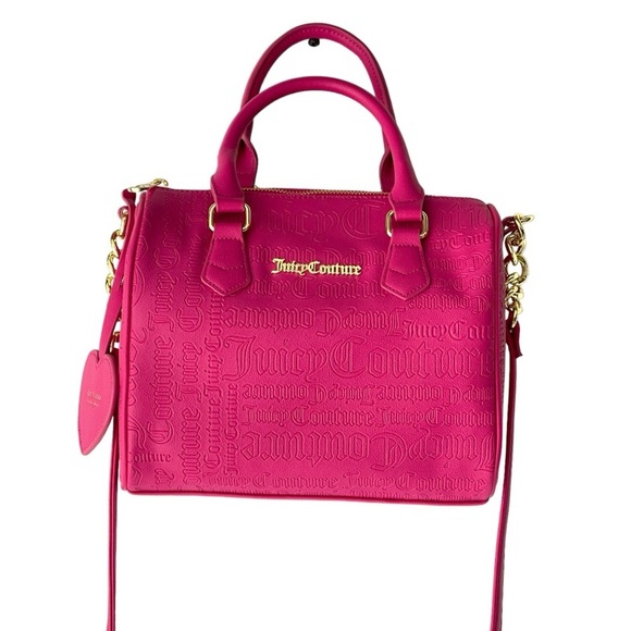 Juicy Couture Speedy bag Hot Pink Crossbody Bag Purse Shoulder Handbag Y2k - Picture 4 of 9
